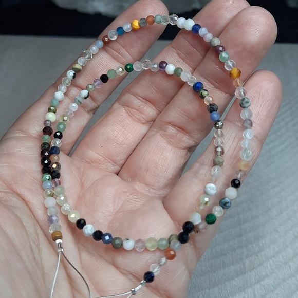 3mm Faceted Multi Gem Stone 15in Strand #3 - Picture 2 of 4